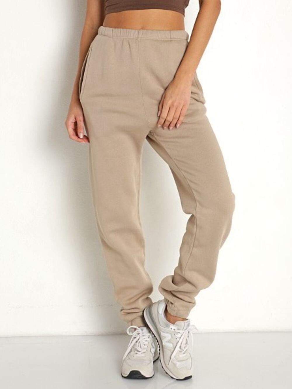 Joah Brown Desert Tan French Terry Empire Joggers - Small/Medium